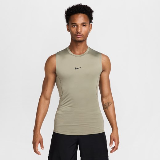 Męska przylegająca koszulka bez rękawów do fitnessu Dri-FIT Nike Pro - Zieleń Nike S Nike poland