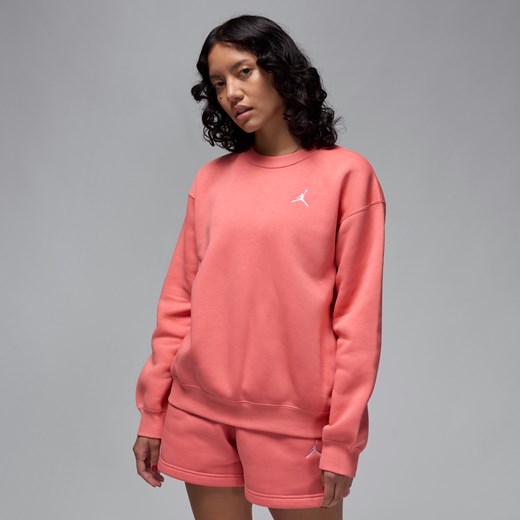 Damska bluza dresowa z półokrągłym dekoltem Jordan Brooklyn Fleece - Różowy Jordan XS (EU 32-34) Nike poland