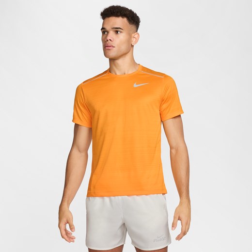 Męska koszulka z krótkim rękawem do biegania Nike Miler - Żółty Nike M Nike poland