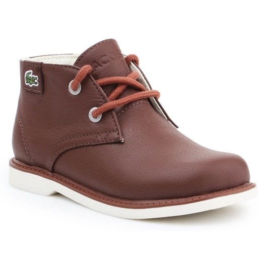 Buty Lacoste Sherbrook Hi Sb Spc Jr 7-30SPC201177T brązowe czarne ze sklepu ButyModne.pl w kategorii Buty zimowe dziecięce - zdjęcie 177967233