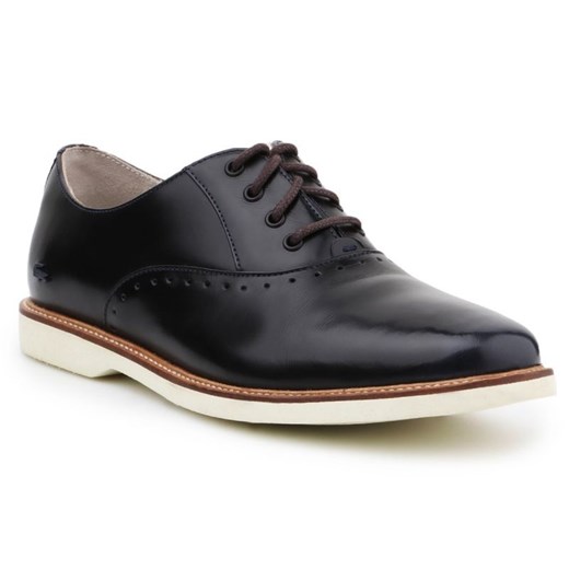 Buty Lacoste Rene Prep 2 Srw W 7-28SRW1147120 czarne ze sklepu ButyModne.pl w kategorii Półbuty damskie - zdjęcie 177967253
