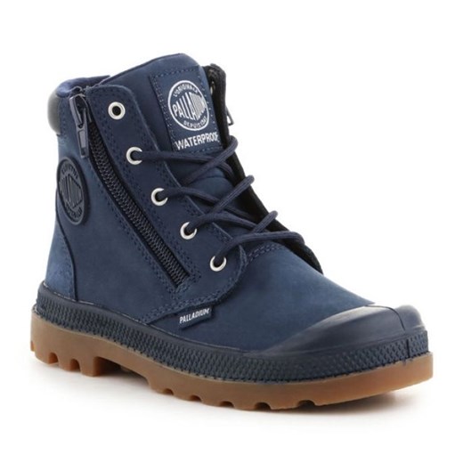 Buty Palladium Pampa Hi Cuff Wp K 53476-425-M niebieskie ze sklepu ButyModne.pl w kategorii Buty zimowe dziecięce - zdjęcie 177967580
