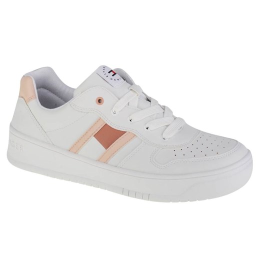 Buty Tommy Hilfiger Low Cut Lace-Up Sneaker T3A4-32143-1351X134 białe ze sklepu ButyModne.pl w kategorii Buty sportowe damskie - zdjęcie 177967810