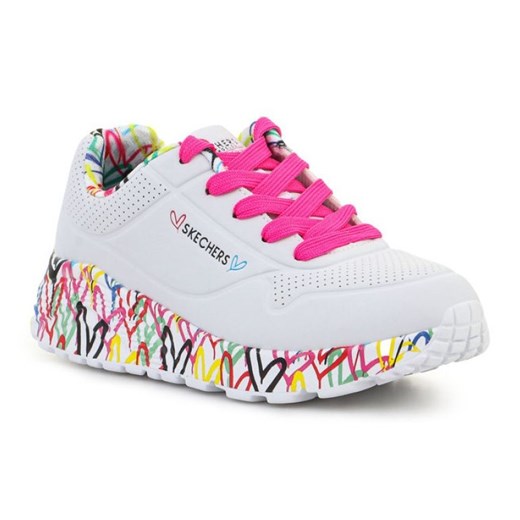 Buty Skechers Lovely Luv 314976L-WMLT białe ze sklepu ButyModne.pl w kategorii Buty sportowe dziecięce - zdjęcie 177967813