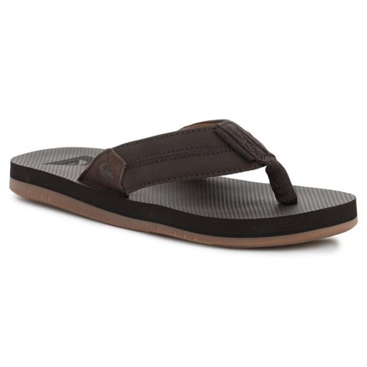 Klapki Quiksilver AQYL100633 brązowe ze sklepu ButyModne.pl w kategorii Klapki męskie - zdjęcie 177968001