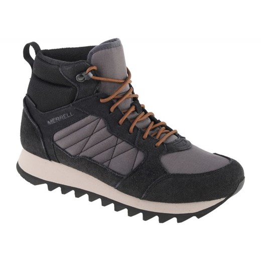 Buty Merrell Alpine Sneaker Mid Plr Wp 2 J004289 czarne ze sklepu ButyModne.pl w kategorii Buty trekkingowe męskie - zdjęcie 177968292