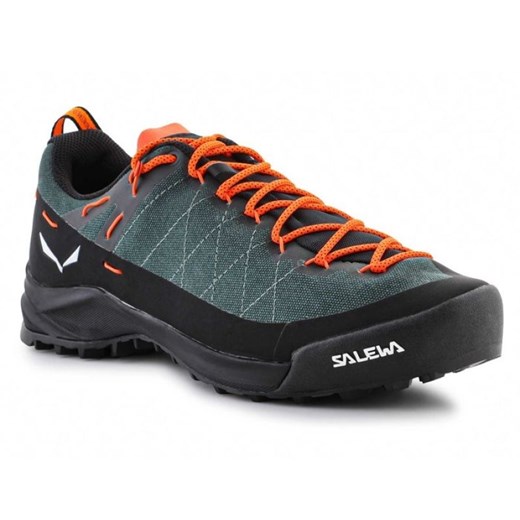 Buty Salewa Wildfire Canvas 61406-5331 zielone ze sklepu ButyModne.pl w kategorii Buty trekkingowe męskie - zdjęcie 177968370