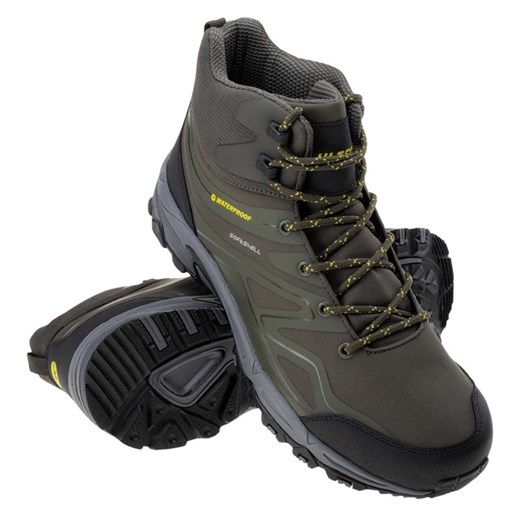 Buty Hi-Tec Hendon Mid Wp 92800376982 zielone ze sklepu ButyModne.pl w kategorii Buty trekkingowe męskie - zdjęcie 177968383