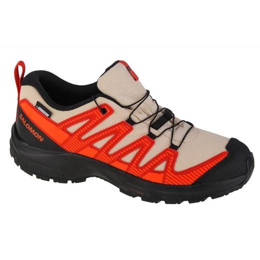 Buty Salomon Xa Pro V8 Cswp Jr 471261 beżowy ze sklepu ButyModne.pl w kategorii Buty trekkingowe dziecięce - zdjęcie 177968602