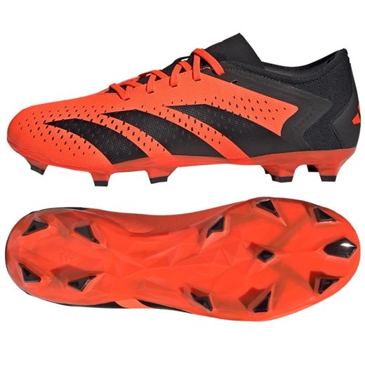 Buty piłkarskie adidas Predator Accuracy.3 L Fg M GW4601 czerwone pomarańcze i czerwienie ze sklepu ButyModne.pl w kategorii Buty sportowe męskie - zdjęcie 177969051