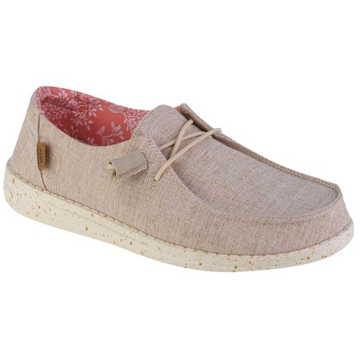 Buty Hey Dude Wendy Chambray W 40058-2BK beżowy ze sklepu ButyModne.pl w kategorii Mokasyny damskie - zdjęcie 177969464