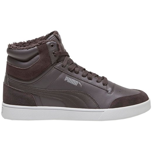 Buty Puma Shuffle Mid Fur Flat 387609 03 brązowe ze sklepu ButyModne.pl w kategorii Trampki męskie - zdjęcie 177969722
