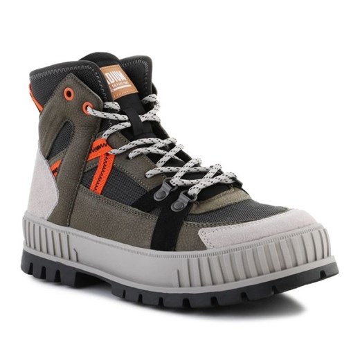 Buty Palladium Pallashock Outcity M 08877-342 zielone ze sklepu ButyModne.pl w kategorii Buty zimowe męskie - zdjęcie 177969822