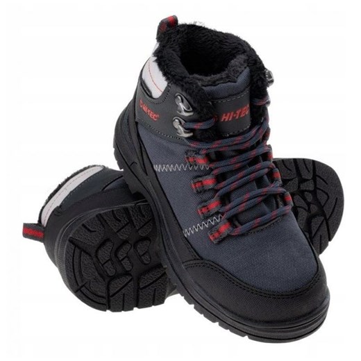 Buty Hi-tec Lusari Mid Wp 92800377012 czarne ze sklepu ButyModne.pl w kategorii Buty trekkingowe dziecięce - zdjęcie 177970191