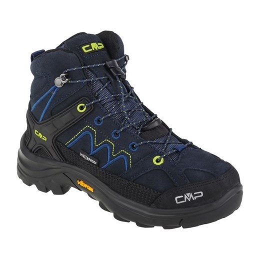 Buty CMP Moon Mid Wp Kids 31Q4794-N950 niebieskie ze sklepu ButyModne.pl w kategorii Buty trekkingowe dziecięce - zdjęcie 177970244