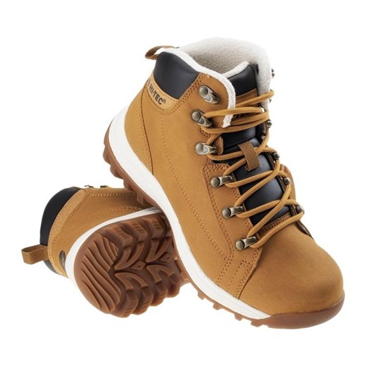Buty Hi-Tec Haites Mid Teen Jr 92800330674 brązowe ze sklepu ButyModne.pl w kategorii Buty trekkingowe dziecięce - zdjęcie 177970314