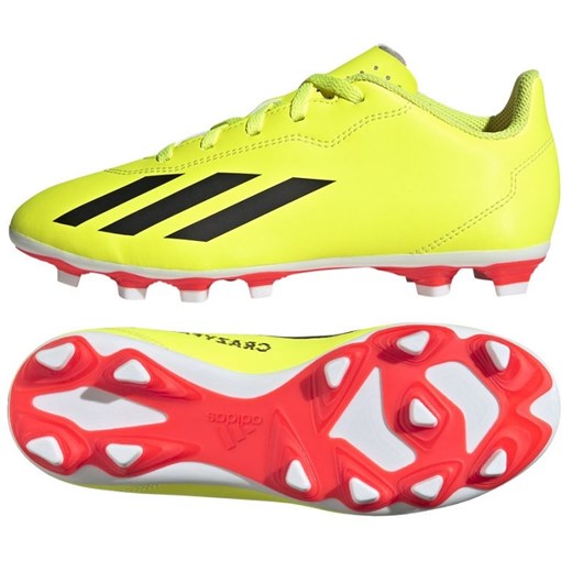 Buty adidas X Crazyfast Club FxG IF0717 żółte ze sklepu ButyModne.pl w kategorii Buty sportowe dziecięce - zdjęcie 177970361