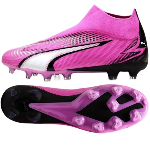 Buty Puma Ultra Match+ Ll FG/MG M 107759 01 różowe ze sklepu ButyModne.pl w kategorii Buty sportowe dziecięce - zdjęcie 177970521