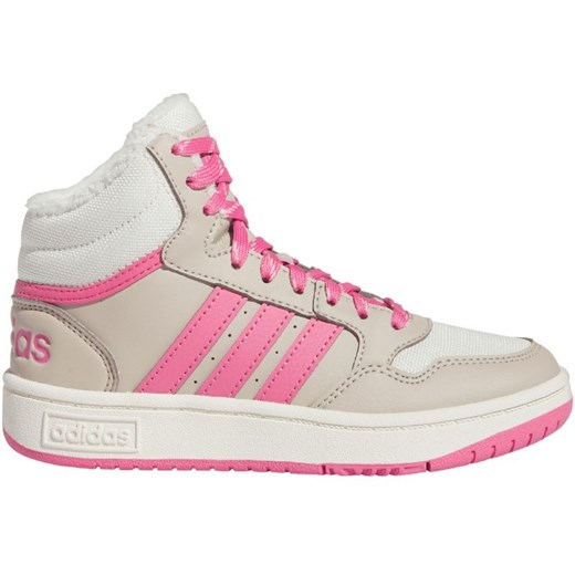 Buty adidas Hoops Mid 3.0 K IF7739 białe ze sklepu ButyModne.pl w kategorii Buty sportowe dziecięce - zdjęcie 177970572