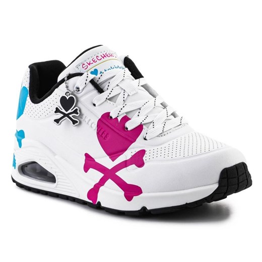 Buty Skechers Crossing Hearts W 155227-WMLT białe ze sklepu ButyModne.pl w kategorii Buty sportowe damskie - zdjęcie 177970741