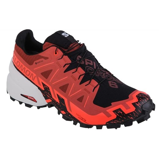 Buty do biegania Salomon Spikecross 6 Gtx M 472707 czerwone ze sklepu ButyModne.pl w kategorii Buty sportowe męskie - zdjęcie 177971061