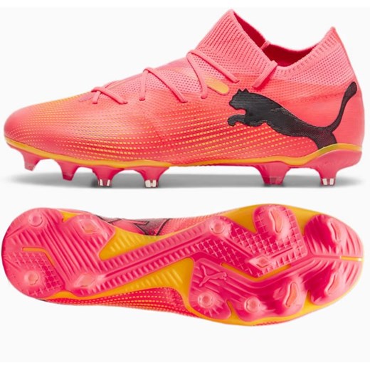 Buty piłkarskie Puma Future 7 Match FG/AG M 107715-03 różowe ze sklepu ButyModne.pl w kategorii Buty sportowe męskie - zdjęcie 177971321