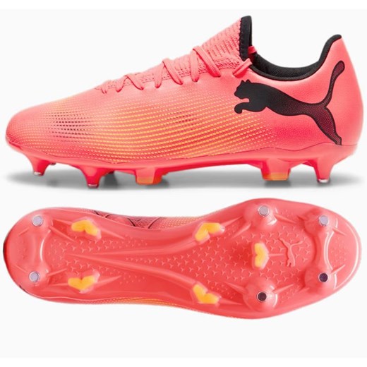 Buty piłkarskie Puma Future 7 Play MxSG 107722-03 różowe ze sklepu ButyModne.pl w kategorii Buty sportowe męskie - zdjęcie 177971351