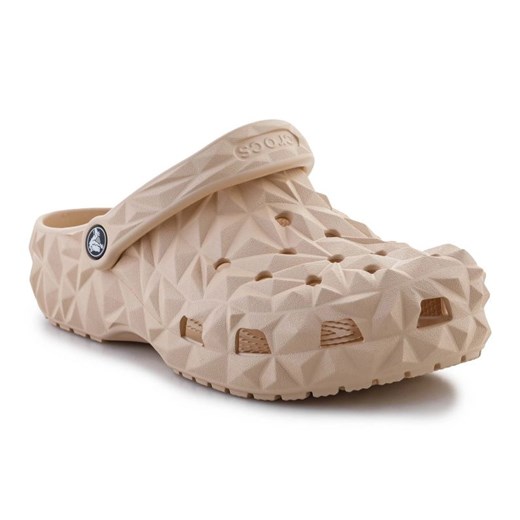 Klapki Crocs Classic Geometric Clog 209563-2DS beżowy ze sklepu ButyModne.pl w kategorii Klapki męskie - zdjęcie 177971360