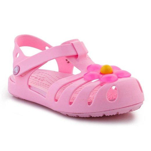 Sandały Crocs Isabela Charm Sandals 208445-6S0 różowe ze sklepu ButyModne.pl w kategorii Sandały dziecięce - zdjęcie 177971402