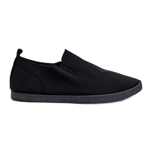Damskie Tenisówki Trampki Slip-On Czarne Lovinia ze sklepu ButyModne.pl w kategorii Trampki damskie - zdjęcie 177971691