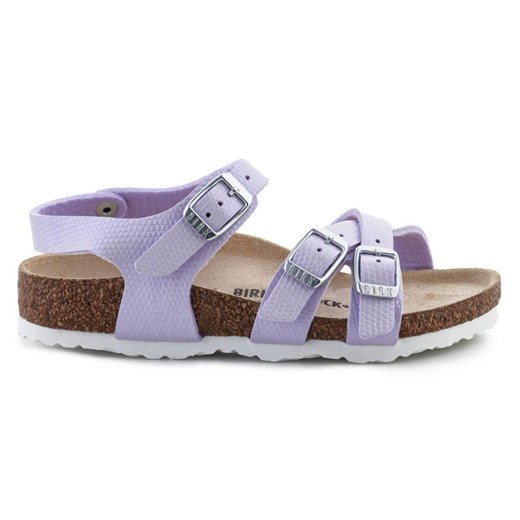 Sandały Birkenstock Kumba Shiny Lizard 1026907 fioletowe ze sklepu ButyModne.pl w kategorii Sandały dziecięce - zdjęcie 177973444