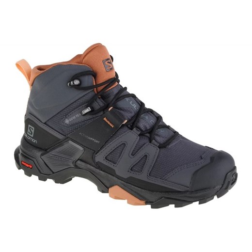 Buty Salomon X Ultra 4 Mid Gtx 412956 szare ze sklepu ButyModne.pl w kategorii Buty trekkingowe dziecięce - zdjęcie 177974183