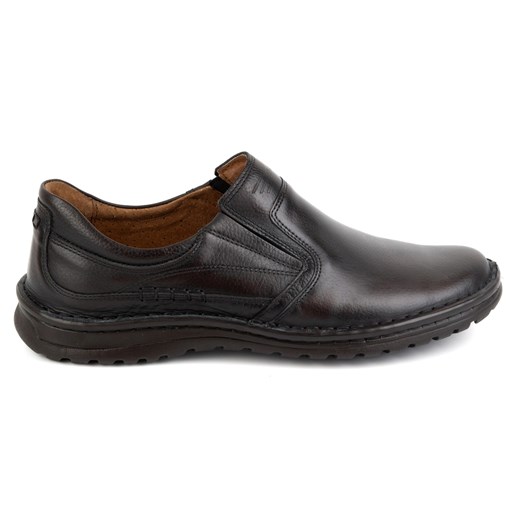 Olivier Buty męskie skórzane 759MP ciemny brąz brązowe ze sklepu ButyModne.pl w kategorii Półbuty męskie - zdjęcie 177974284