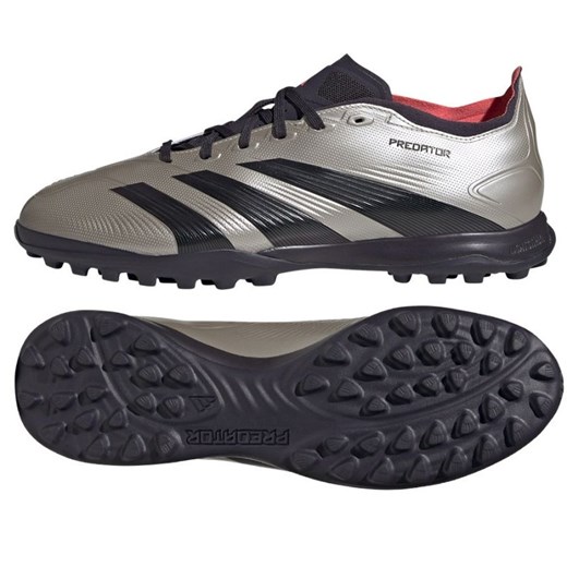Buty piłkarskie adidas Predator League Tf IF6376 srebrny ze sklepu ButyModne.pl w kategorii Buty sportowe męskie - zdjęcie 177974522