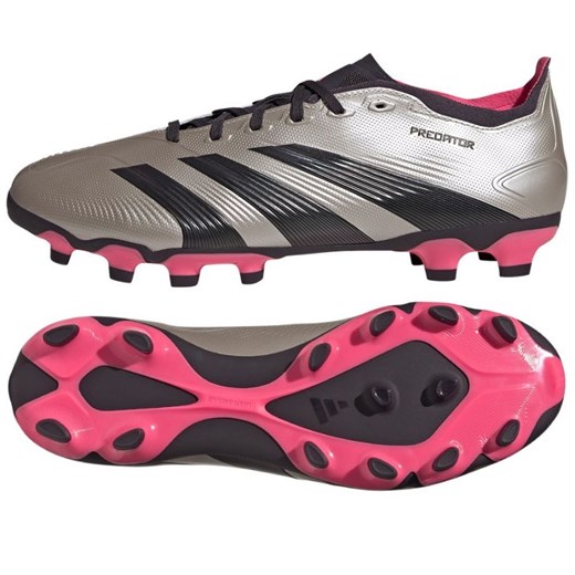 Buty piłkarskie adidas Predator League Mg IF6383 srebrny ze sklepu ButyModne.pl w kategorii Buty sportowe męskie - zdjęcie 177974604