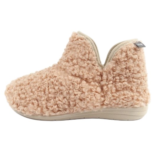 Kapcie Scholl Maddy Bootie F309091002 beżowy ze sklepu ButyModne.pl w kategorii Kapcie damskie - zdjęcie 177976824