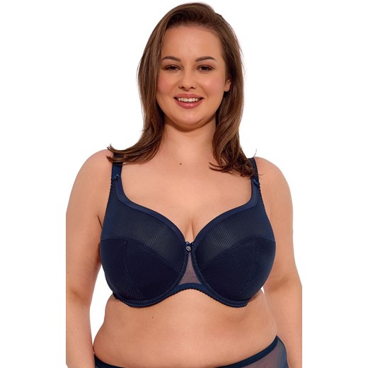 Gaia biustonosz półusztywniany semi-soft granatowy Maxi Sonia Art.1058, Kolor granatowy, Rozmiar 70K, Gaia ze sklepu Primodo w kategorii Biustonosze - zdjęcie 178011483