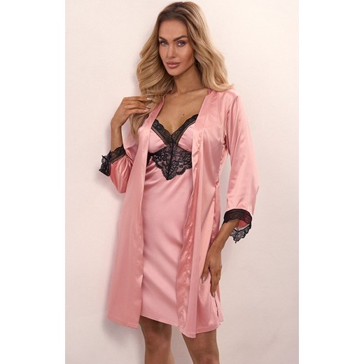 Koszulka nocna damska i stringi Marinsani LC 90566, Kolor różowy, Rozmiar S/M, LivCo Corsetti Fashion ze sklepu Primodo w kategorii Koszule nocne - zdjęcie 178012094