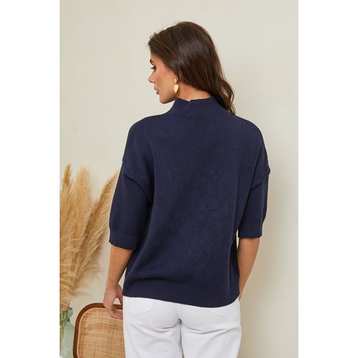 So Cachemire Sweter &quot;Mahouca&quot; w kolorze granatowym So Cachemire XL Limango Polska promocyjna cena