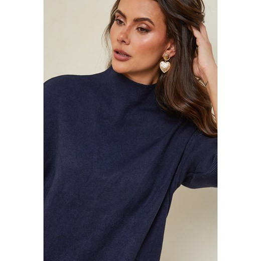 So Cachemire Sweter &quot;Mahouca&quot; w kolorze granatowym So Cachemire XL okazja Limango Polska