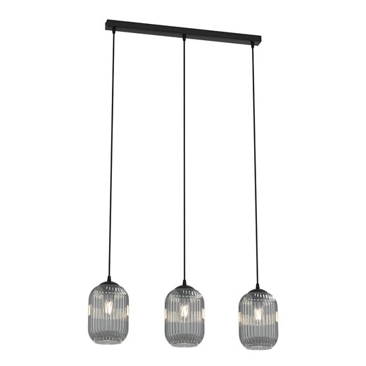 Potrójna lampa wisząca z grafitowymi kloszami - D162 S9-W70 ze sklepu Edinos.pl w kategorii Lampy wiszące - zdjęcie 178013304