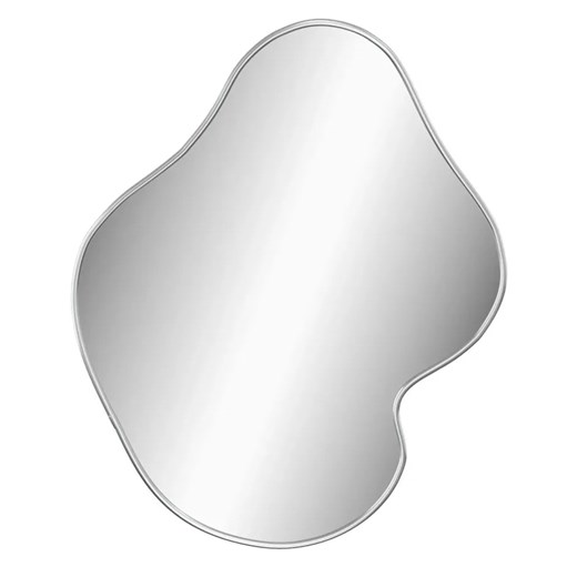 Srebrne eleganckie lustro wiszące 60x50 cm Z0-G30 ze sklepu Edinos.pl w kategorii Lustra - zdjęcie 178013313