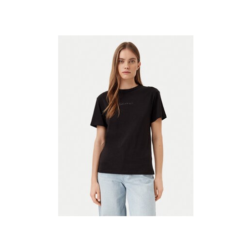 Calvin Klein T-Shirt K20K208294 Czarny Regular Fit ze sklepu MODIVO w kategorii Bluzki damskie - zdjęcie 178014880