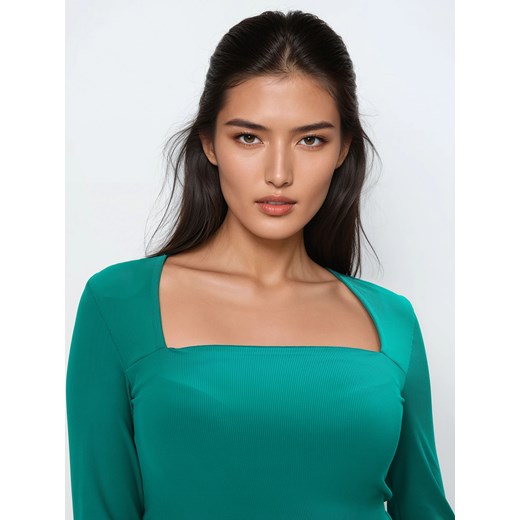 Bluzka damska Mohito z dekoltem karo 