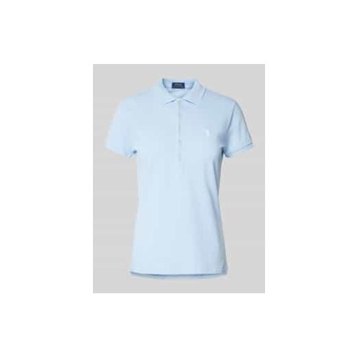 Koszulka polo z czystej bawełny z wyhaftowanym logo model ‘JULIE’ ze sklepu Peek&Cloppenburg  w kategorii Bluzki damskie - zdjęcie 178029503