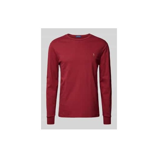 Bluzka z długim rękawem o kroju custom slim fit z okrągłym dekoltem ze sklepu Peek&Cloppenburg  w kategorii T-shirty męskie - zdjęcie 178031490