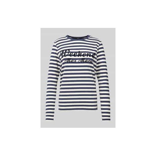 Bluzka z długim rękawem i nadrukiem z logo model ‘QUINOA’ ze sklepu Peek&Cloppenburg  w kategorii Bluzki damskie - zdjęcie 178031551
