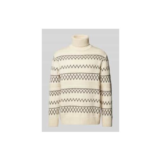 Sweter z dzianiny z golfem ze sklepu Peek&Cloppenburg  w kategorii Swetry męskie - zdjęcie 178031612
