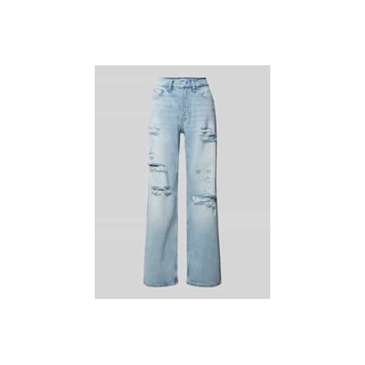 Jeansy o luźnym kroju z przetarciami model ‘BETSY’ ze sklepu Peek&Cloppenburg  w kategorii Jeansy damskie - zdjęcie 178031682