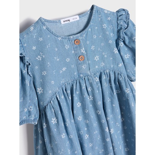 Sinsay - Sukienka babydoll - niebieski Sinsay 116 Sinsay